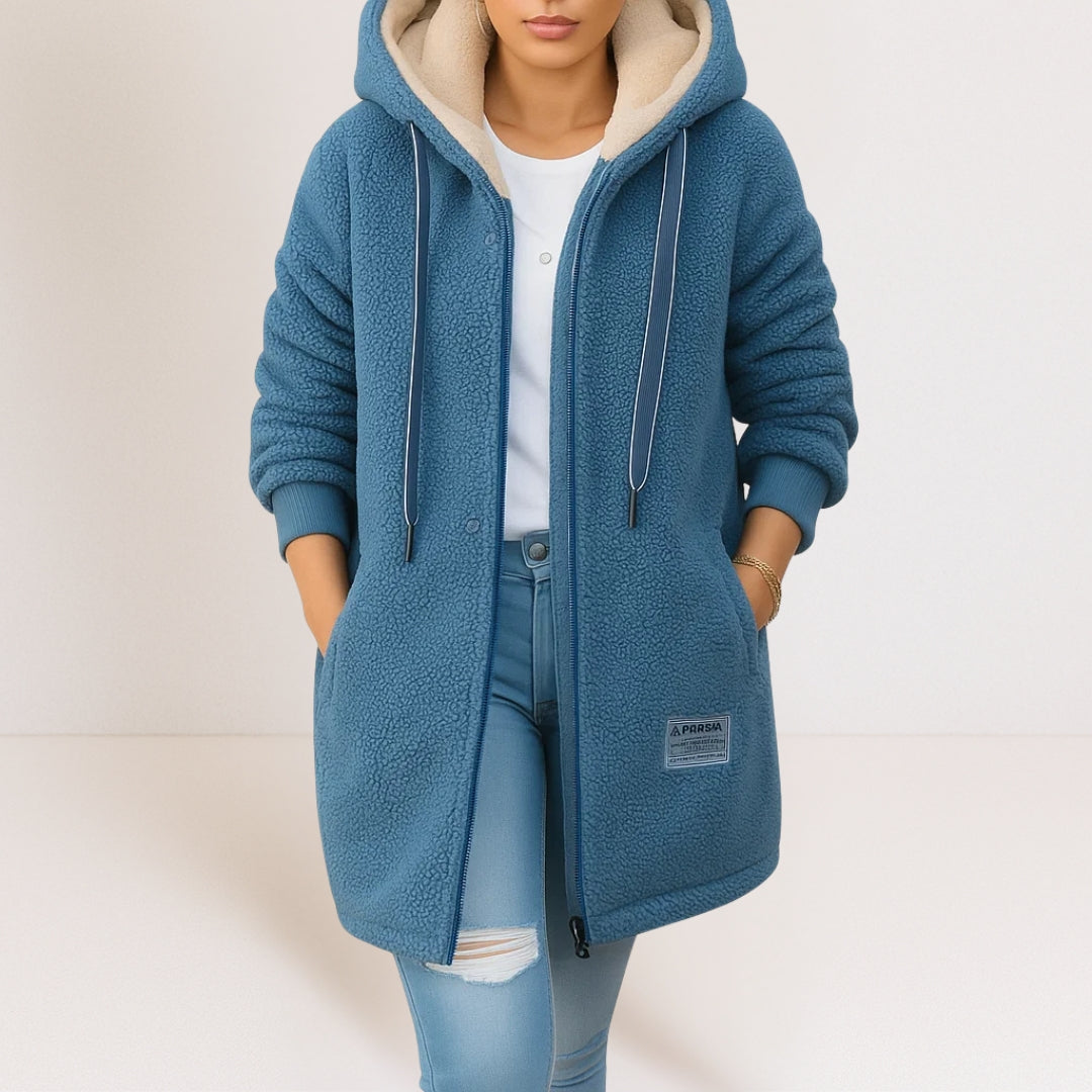 Febe | Giacca in Pile con Cappuccio