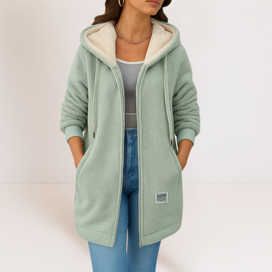 Febe | Giacca in Pile con Cappuccio