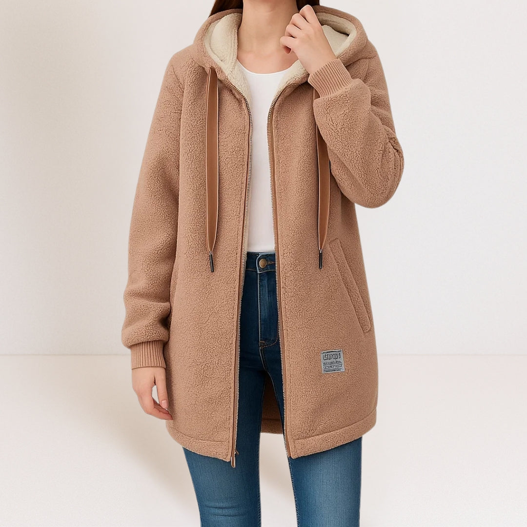 Febe | Giacca in Pile con Cappuccio