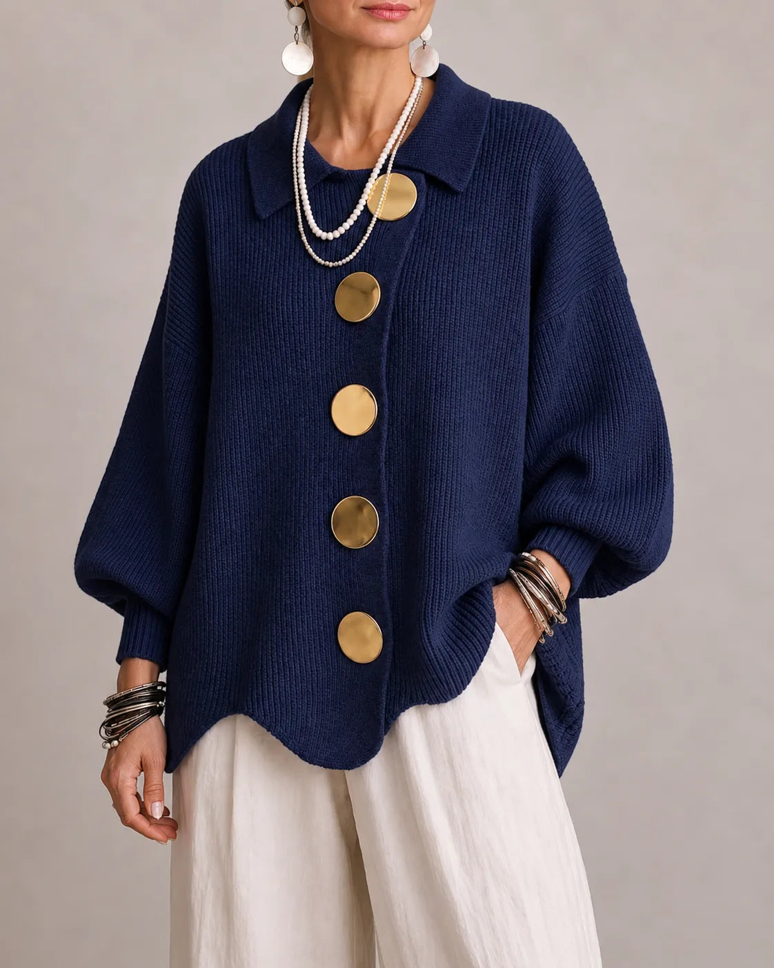 Eliana | Cardigan oversize con bottoni