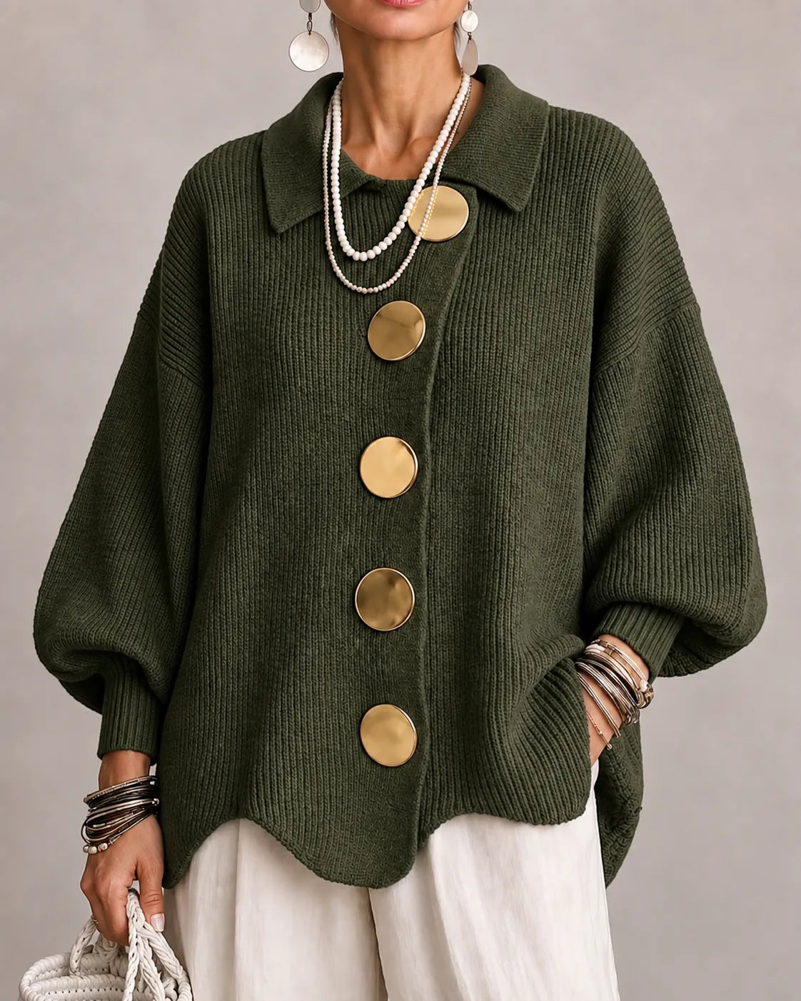 Eliana | Cardigan oversize con bottoni