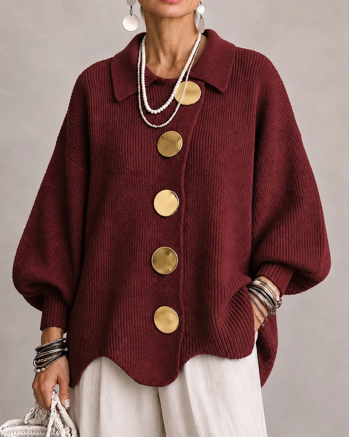 Eliana | Cardigan oversize con bottoni