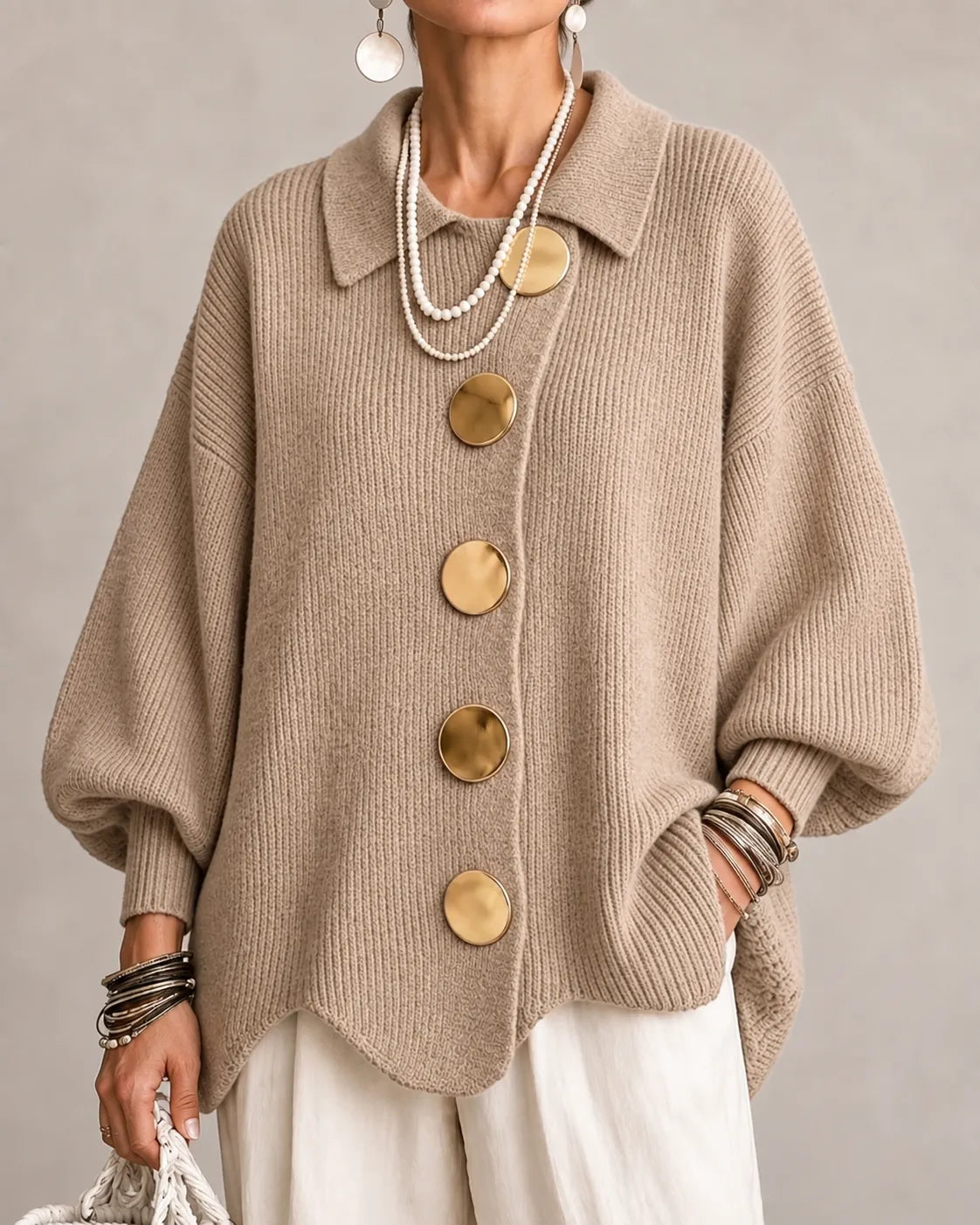Eliana | Cardigan oversize con bottoni