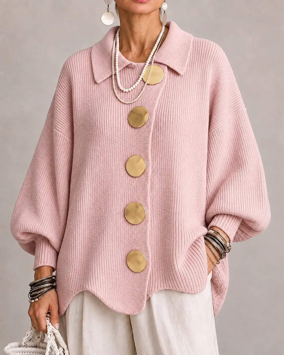 Eliana | Cardigan oversize con bottoni