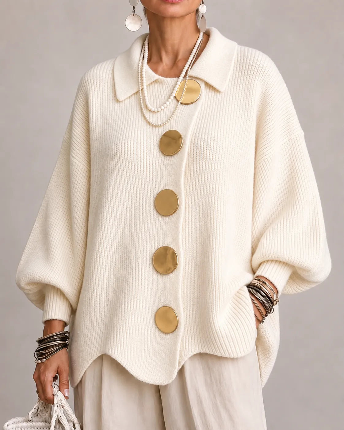 Eliana | Cardigan oversize con bottoni