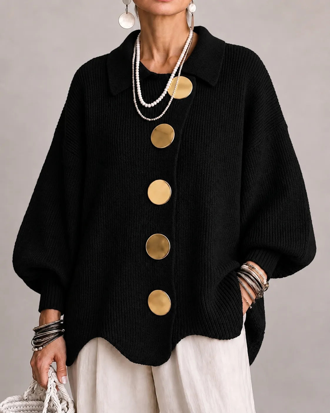 Eliana | Cardigan oversize con bottoni