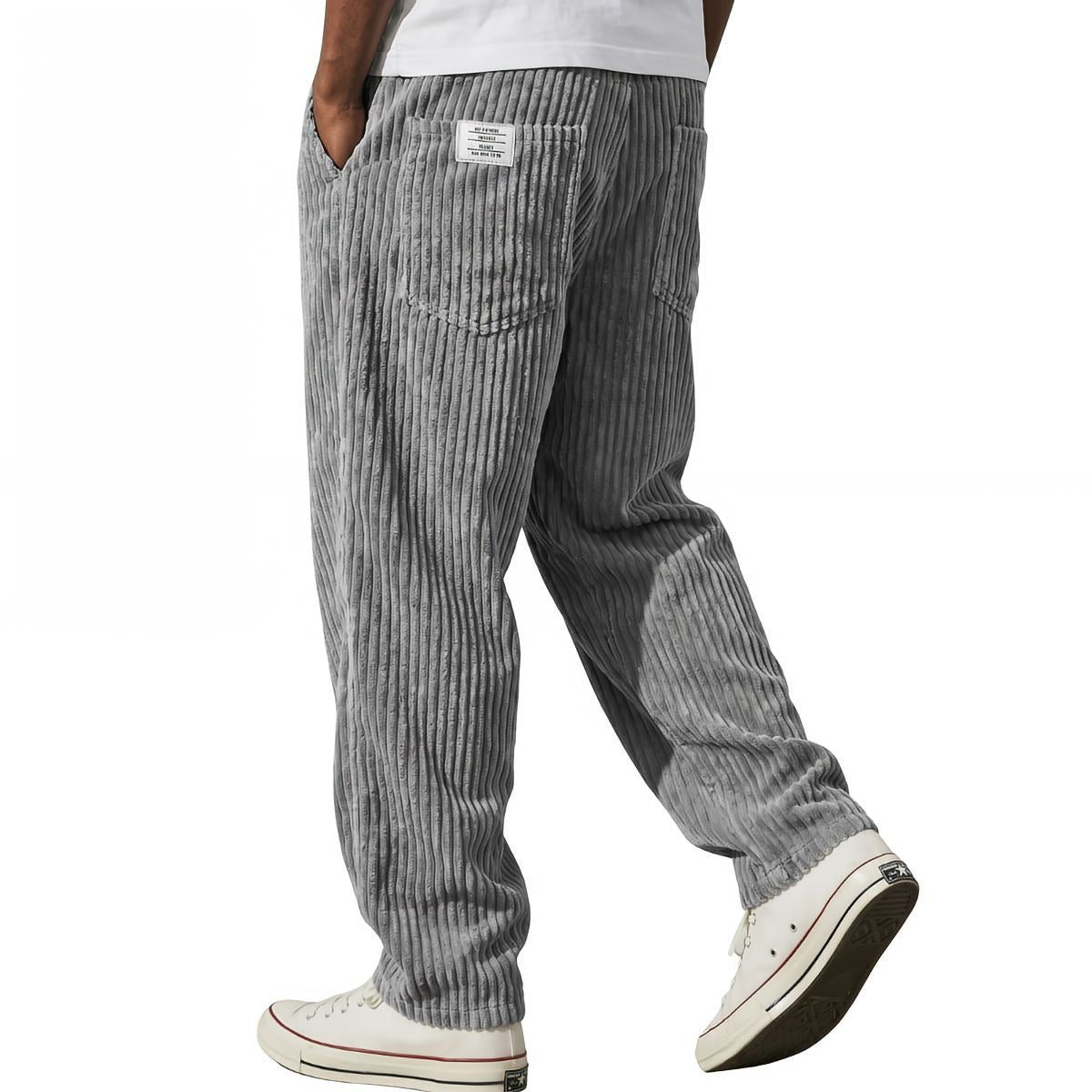 Varel | Pantaloni da uomo in velluto a coste con vita elasticizzata