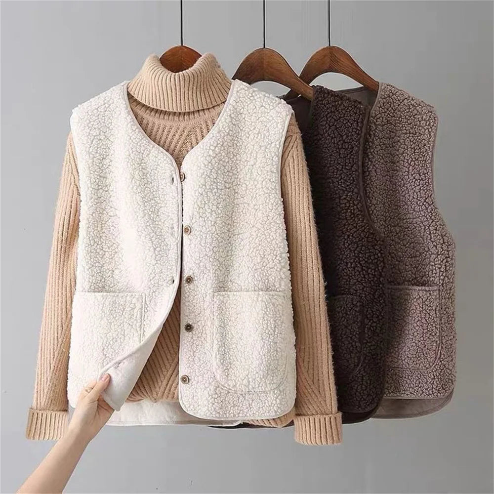 Fernanda | Gilet Smanicato in Teddy