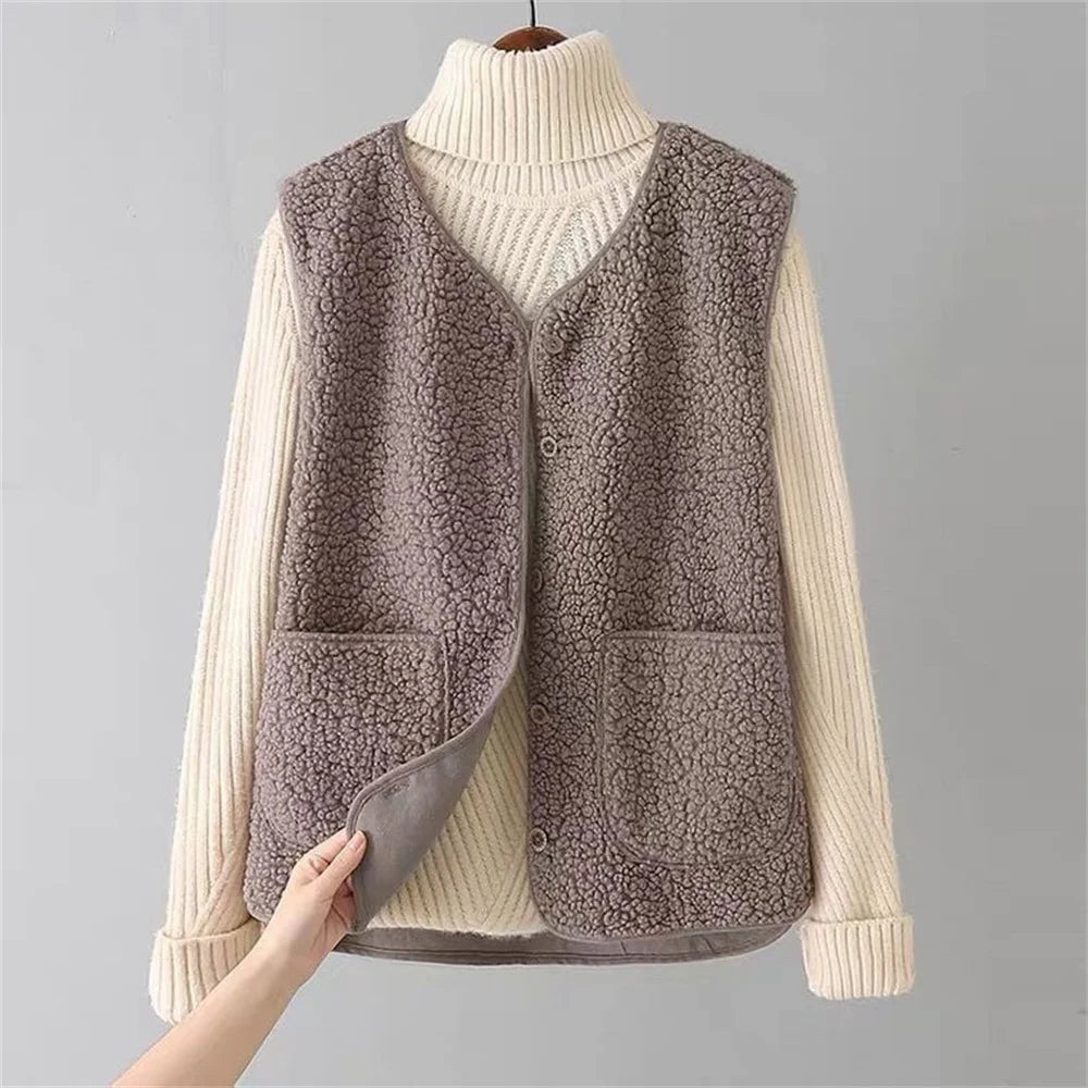 Fernanda | Gilet Smanicato in Teddy