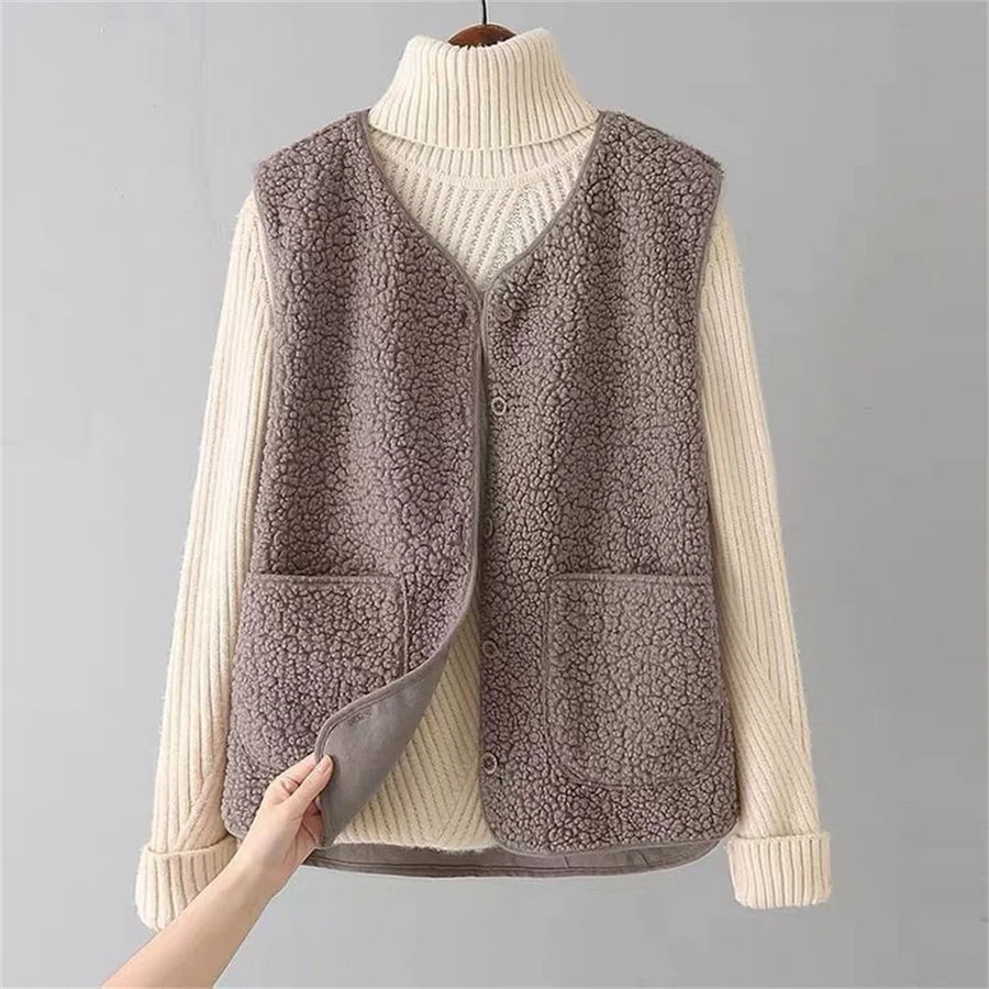 Fernanda | Gilet Smanicato in Teddy