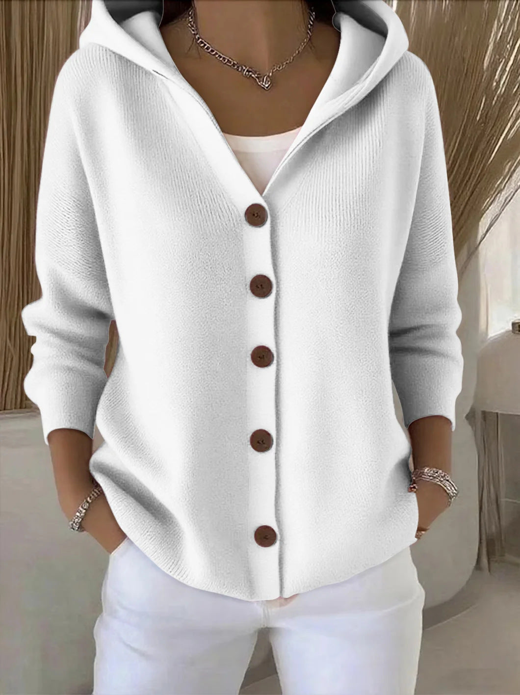 Concettina | Cardigan in Maglia con Cappuccio