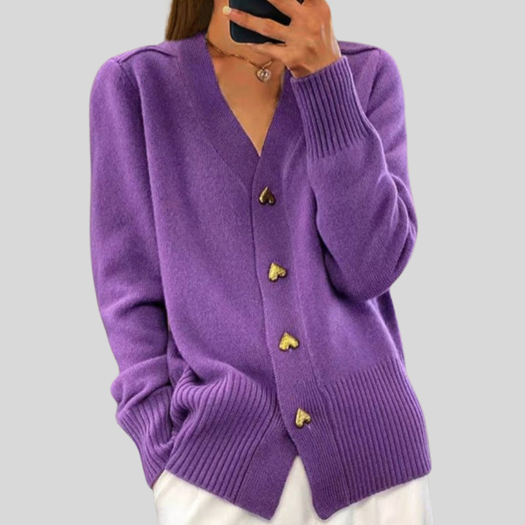 Veronica | Cardigan con bottoni a cuore