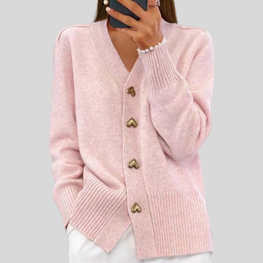 Veronica | Cardigan con bottoni a cuore