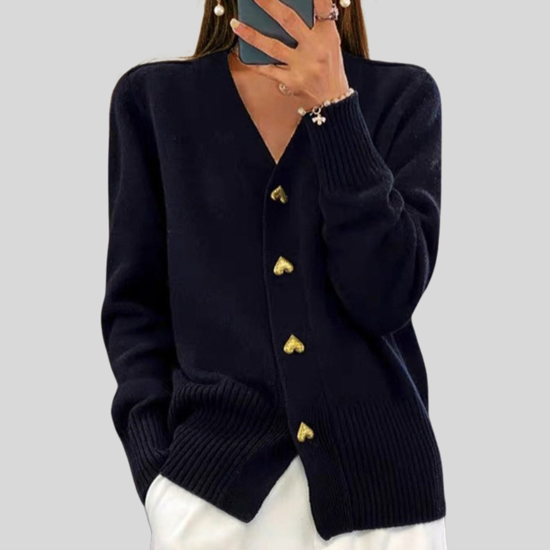 Veronica | Cardigan con bottoni a cuore