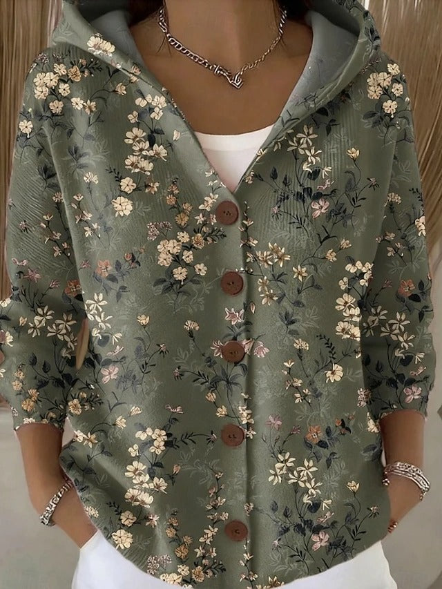 Cassandra | Cardigan lungo con stampa artistica