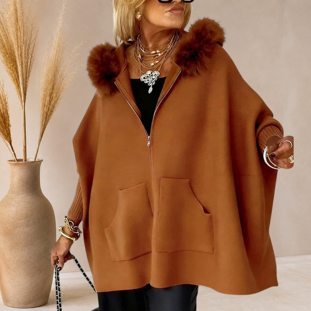 Irene | Giacca a mantella oversize con cappuccio