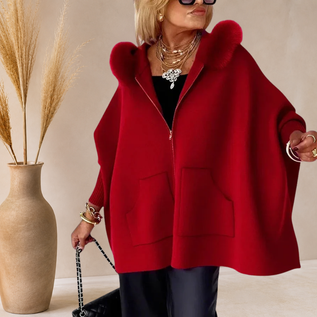 Irene | Giacca a mantella oversize con cappuccio