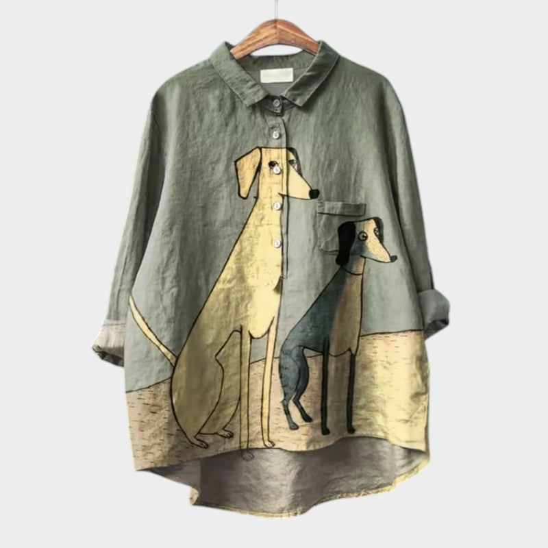 Amélie | Elegante Camicetta Estiva in Lino