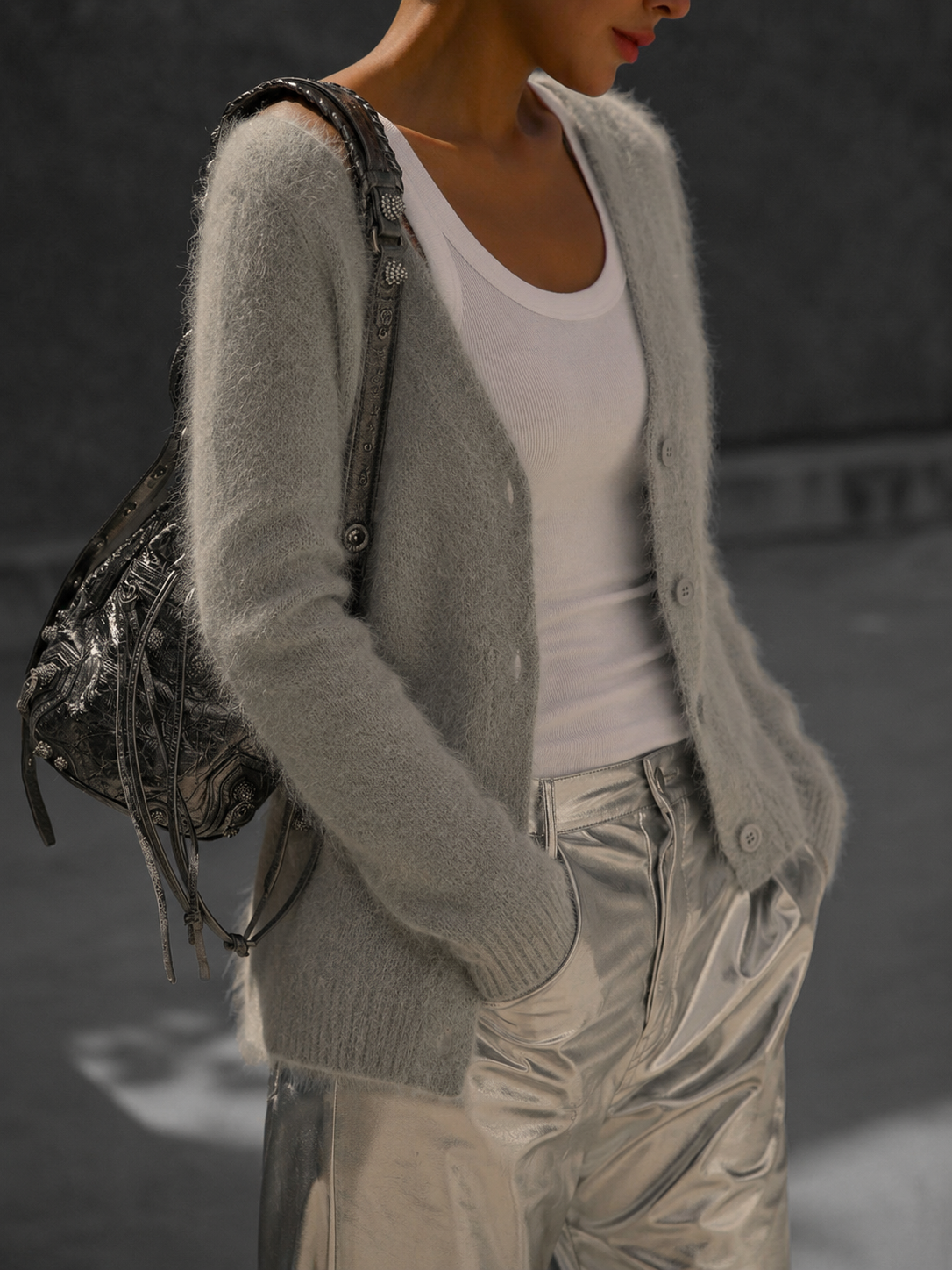 Giacinta | Cardigan oversize con bottoni